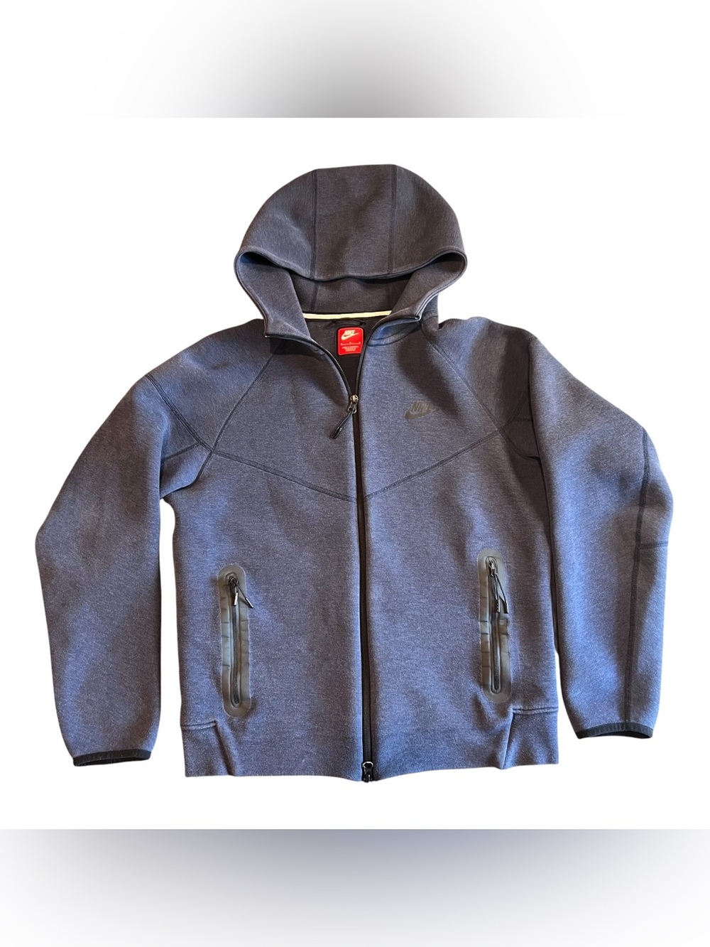 Men’s Tech Fleece Full Zip Hoodie, With Zip Pockets Size Medium by Nike - Picture 1 of 11